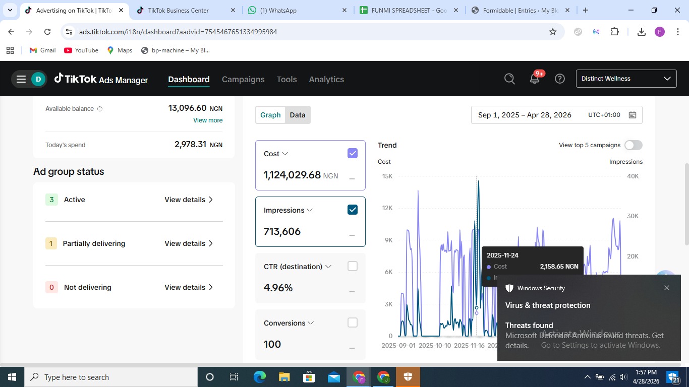 TikTok Ads Performance - Multi-Account View